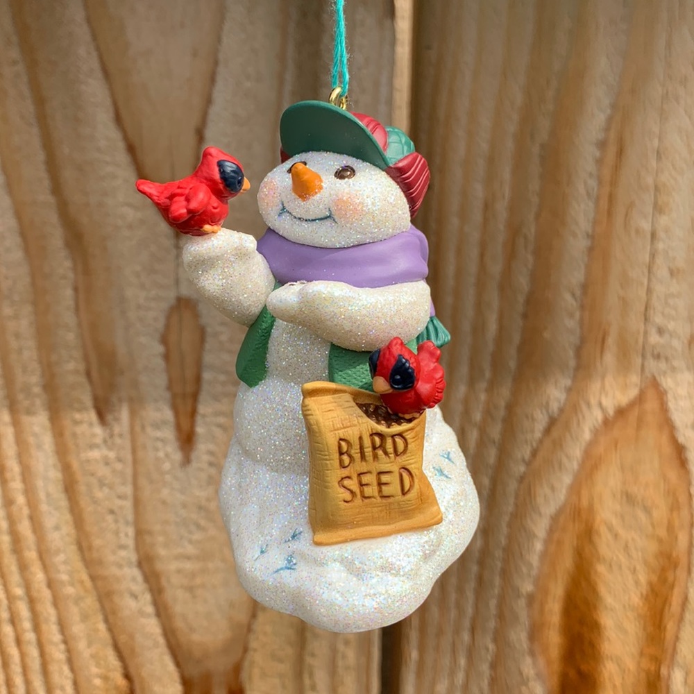 Snowman cardinals ornament Hallmark